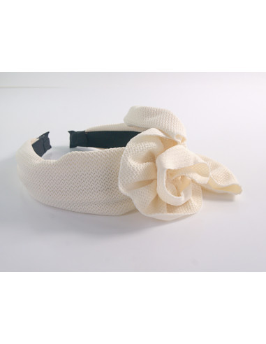 Fascynator na głowę OPASKA NA GŁOWĘ Z KOKARDĄ...