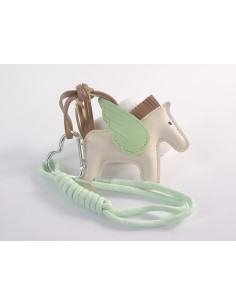 BRELOK DO TOREBKI NA KLUCZE EKO SKÓRA KONIK ZE SKRZYDŁAMI... 2