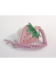 BRELOK DO TOREBKI NA KLUCZE EKO SKÓRA TRUSKAWKA LOLITA...