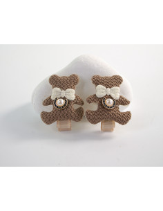 ZESTAW SPINKA DO WŁOSÓW DLA DZIECKA  MISIE 4 SZTUKI... 2