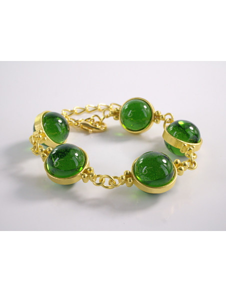 BRANSOLETKA NA RĘKĘ ZIELONE KULE  LOLITA AKCESORIA