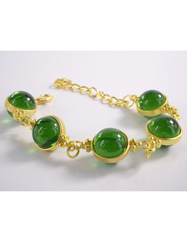 BRANSOLETKA NA RĘKĘ ZIELONE KULE  LOLITA AKCESORIA