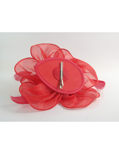 KWIAT Z MATERIAŁU na GŁOWĘ BROSZKA PRZYPINKA...