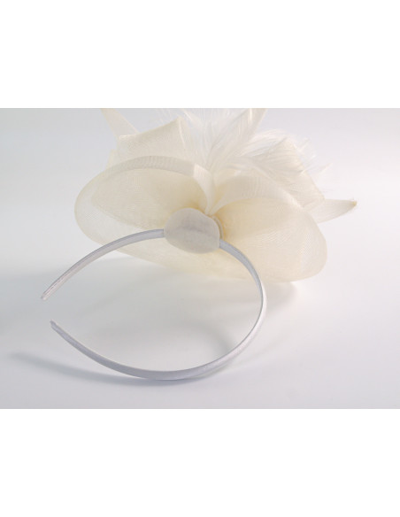 KWIAT Z MATERIAŁU na GŁOWĘ TOCZEK KAPELUSIK FASCYNATOR Lolita Accessories