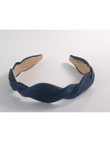 OPASKA na GŁOWĘ SATYNOWY GRANATOWY WARKOCZ...