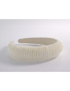 OPASKA do Włosów Z PEREŁKAMI PERŁOWA PERŁY FASCYNATOR...