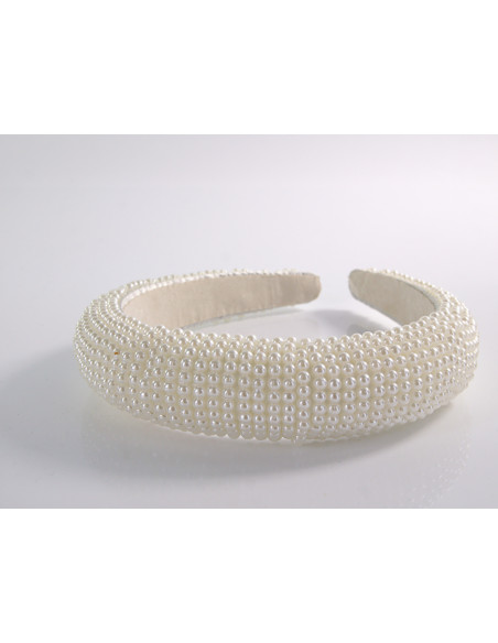 OPASKA do Włosów Z PEREŁKAMI PERŁOWA PERŁY FASCYNATOR Lolita Akcesoria