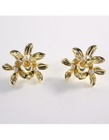 Kolczyki ZŁOTY  " ŁANCUCH"  STAL CHIRURGICZNA...