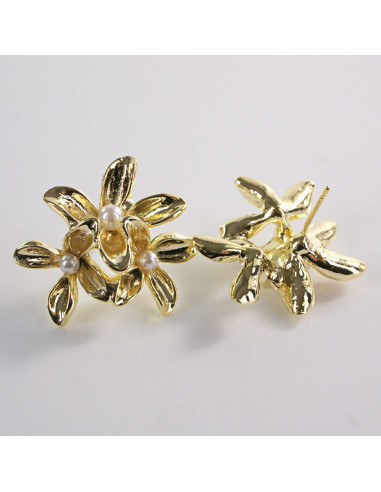 Kolczyki ZŁOTY  " ŁANCUCH"  STAL CHIRURGICZNA...