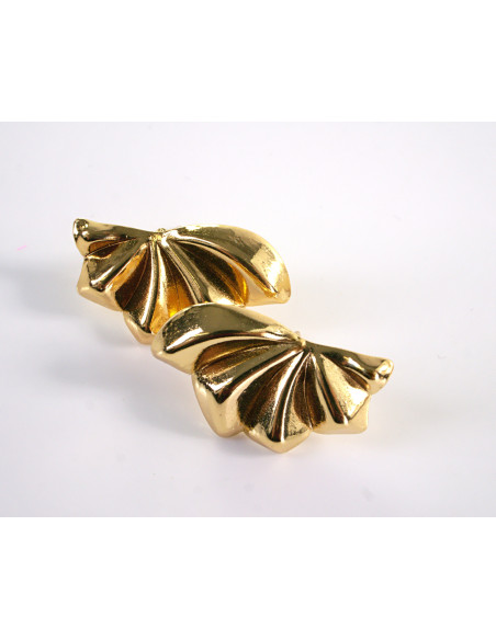 KOLCZYKI BOHO ZŁOTE WACHLARZE STAL CHIRURGICZNA LOLITA AKCESORIA