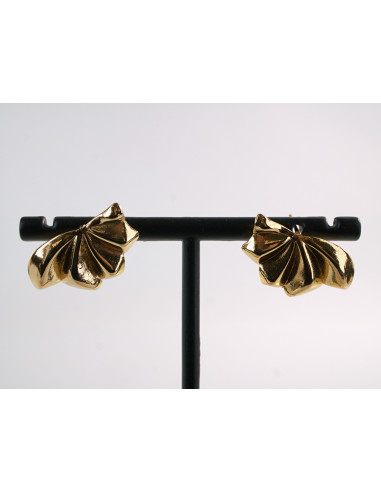 KOLCZYKI BOHO ZŁOTE WACHLARZE STAL CHIRURGICZNA...