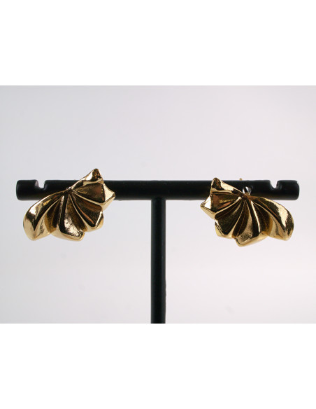 KOLCZYKI BOHO ZŁOTE WACHLARZE STAL CHIRURGICZNA LOLITA AKCESORIA