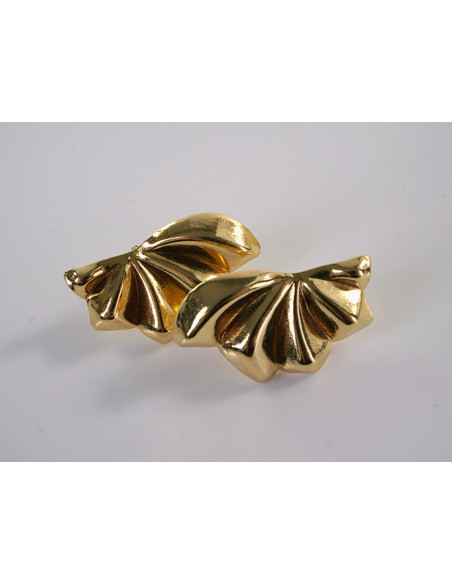 KOLCZYKI BOHO ZŁOTE WACHLARZE STAL CHIRURGICZNA LOLITA AKCESORIA