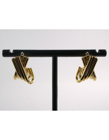 KOLCZYKI BOHO ZŁOTE ZAWIJASY XX STAL...