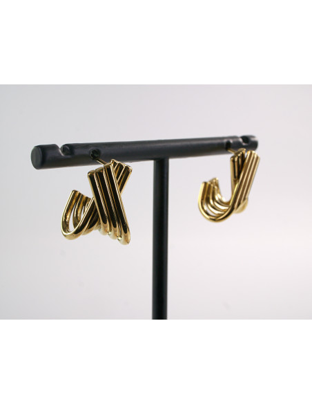 KOLCZYKI BOHO ZŁOTE ZAWIJASY XX STAL CHIRURGICZNA LOLITA AKCESORIA