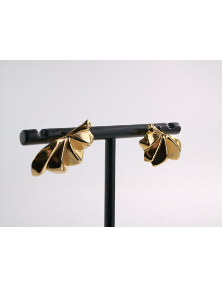 KOLCZYKI BOHO ZŁOTE WACHLARZE STAL CHIRURGICZNA LOLITA AKCESORIA