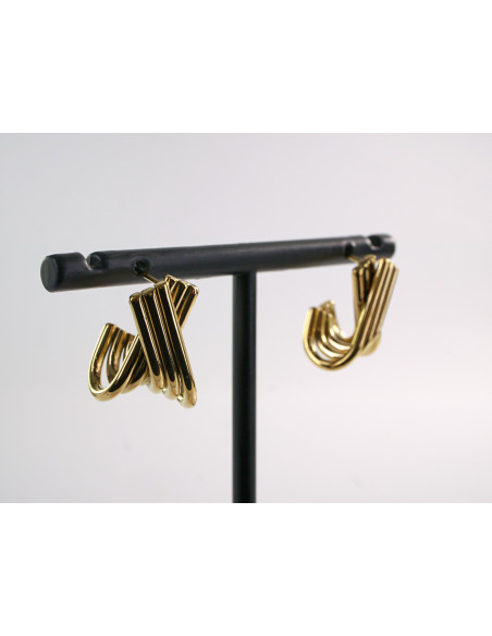 KOLCZYKI BOHO ZŁOTE ZAWIJASY XX STAL CHIRURGICZNA LOLITA AKCESORIA