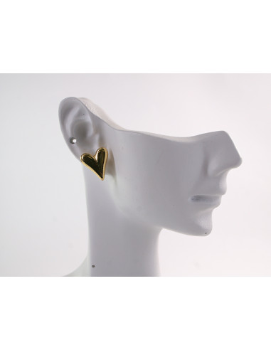 KOLCZYKI ZŁOTE SERDUSZKA SERCA STAL...