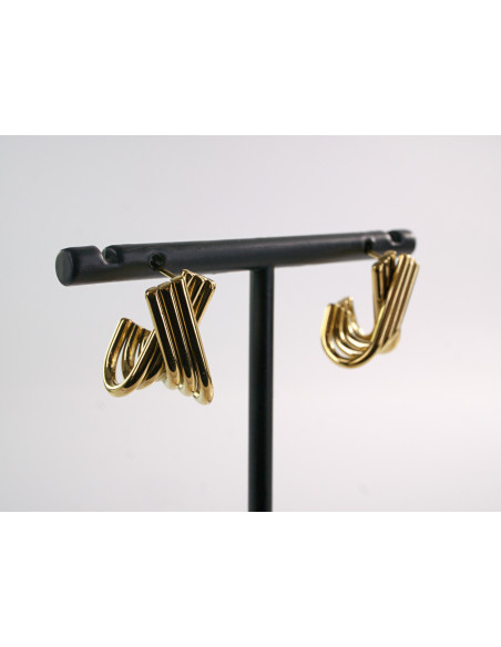 KOLCZYKI BOHO ZŁOTE ZAWIJASY XX STAL CHIRURGICZNA LOLITA AKCESORIA