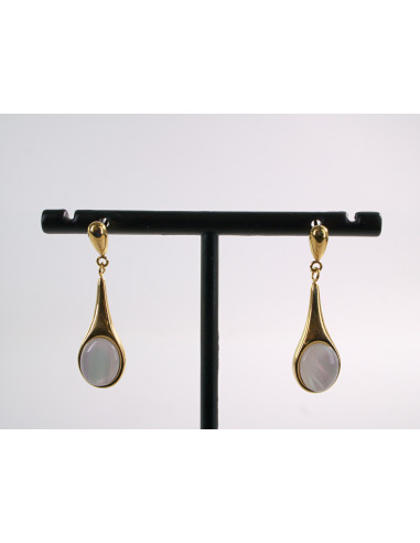 KOLCZYKI ZŁOTE ŁEZKI DŁUGIE KROPLE STAL...