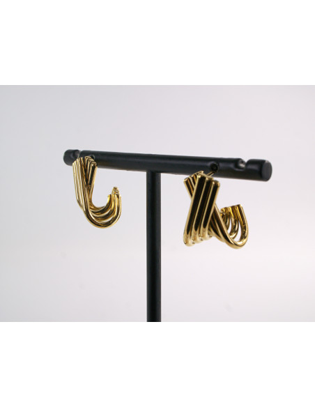 KOLCZYKI BOHO ZŁOTE ZAWIJASY XX STAL CHIRURGICZNA LOLITA AKCESORIA