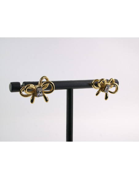 Kolczyki ZŁOTE KOKARDKI KOKARDY CHIRURGICZNA LOLITA AKCESORIA