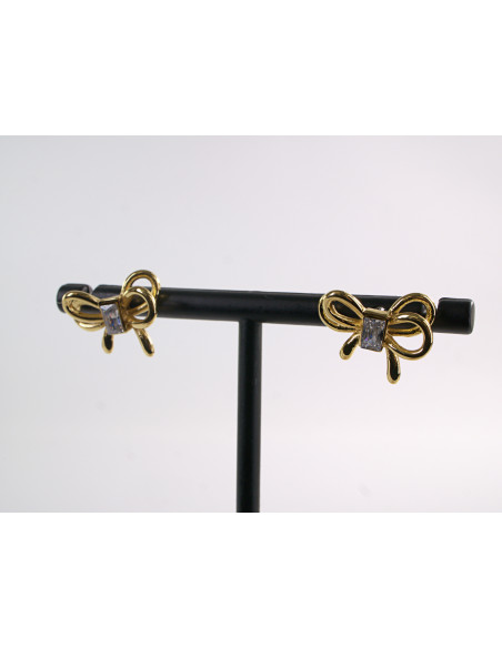 Kolczyki ZŁOTE KOKARDKI KOKARDY CHIRURGICZNA LOLITA AKCESORIA