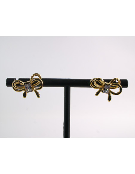 Kolczyki ZŁOTE KOKARDKI KOKARDY CHIRURGICZNA LOLITA AKCESORIA