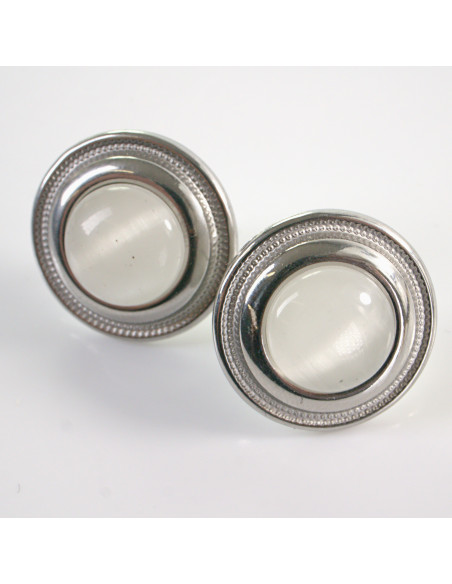 Kolczyki SREBRNE ROZETY KOCIE OKO CHIRURGICZNA LOLITA AKCESORIA