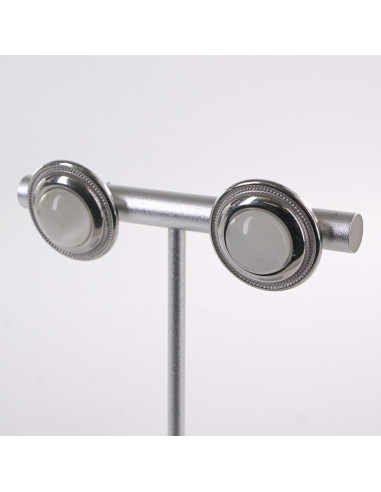 Kolczyki SREBRNE ROZETY KOCIE OKO CHIRURGICZNA...