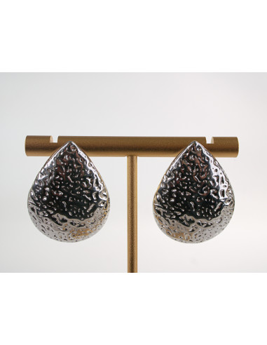 Kolczyki SREBRNE DUŻE ŁEZKI KROPLE XL...