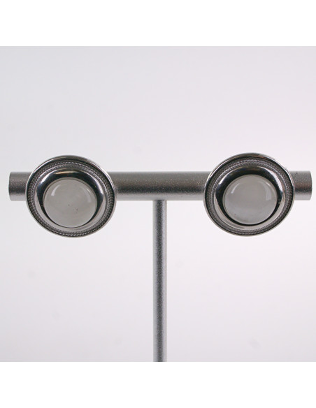 Kolczyki SREBRNE ROZETY KOCIE OKO CHIRURGICZNA LOLITA AKCESORIA