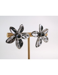 Kolczyki SREBRNE DUŻE KWIATY  XL CHIRURGICZNA LOLITA... 2