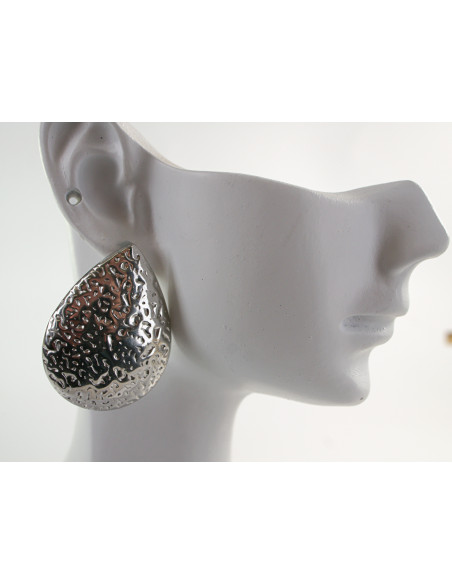 Kolczyki SREBRNE DUŻE ŁEZKI KROPLE XL CHIRURGICZNA LOLITA AKCESORIA