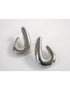 Kolczyki SREBRNE  ASYMETRYCZNE ZAWIJASY CHIRURGICZNA...