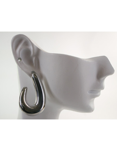 Kolczyki SREBRNE  ASYMETRYCZNE ZAWIJASY CHIRURGICZNA LOLITA AKCESORIA