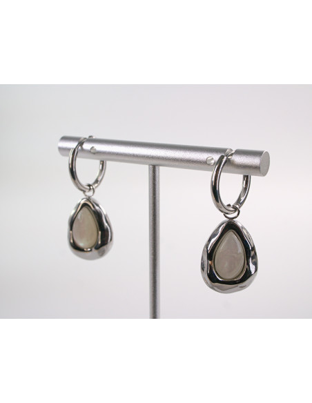 Kolczyki SREBRNE  KROPLE  CHIRURGICZNA LOLITA AKCESORIA