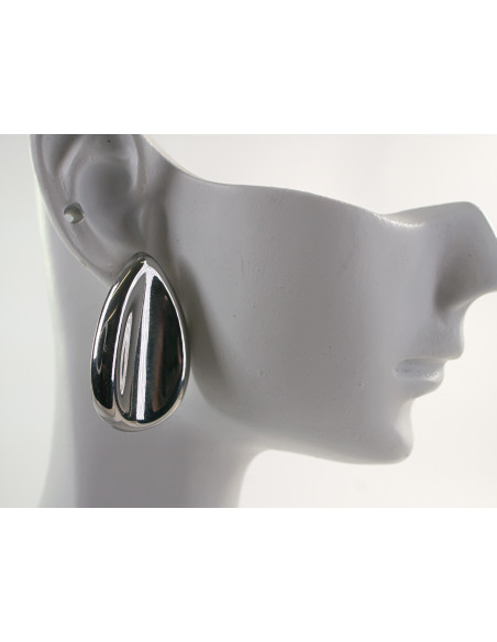 Kolczyki SREBRNE  DUŻE KROPLE ŁEZKI  CHIRURGICZNA LOLITA AKCESORIA