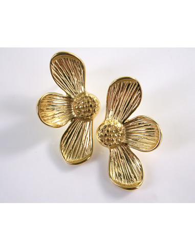 Kolczyki ZŁOTE ASYMETRYCZNE KWIATY CHIRURGICZNA...