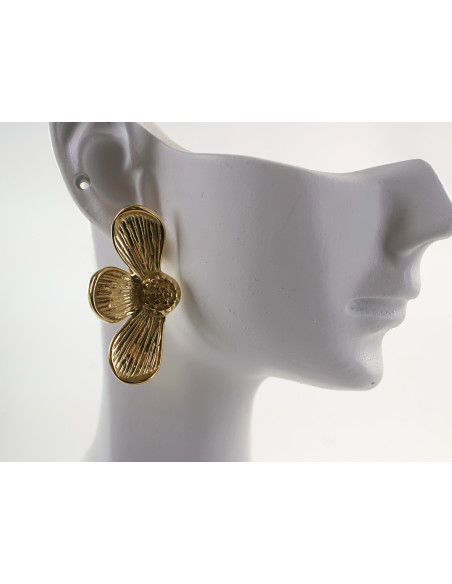 Kolczyki ZŁOTE ASYMETRYCZNE KWIATY CHIRURGICZNA LOLITA AKCESORIA