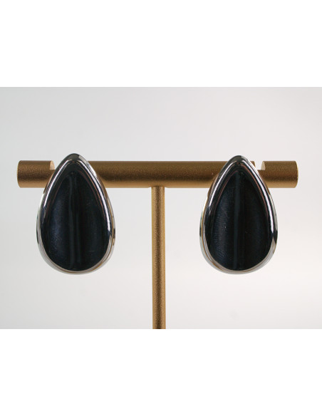 Kolczyki SREBRNE  DUŻE KROPLE ŁEZKI  CHIRURGICZNA LOLITA AKCESORIA