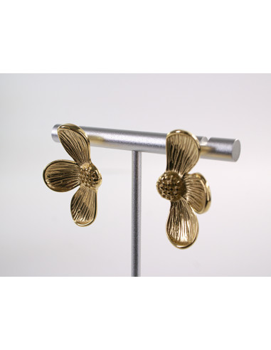 Kolczyki ZŁOTE ASYMETRYCZNE KWIATY CHIRURGICZNA...