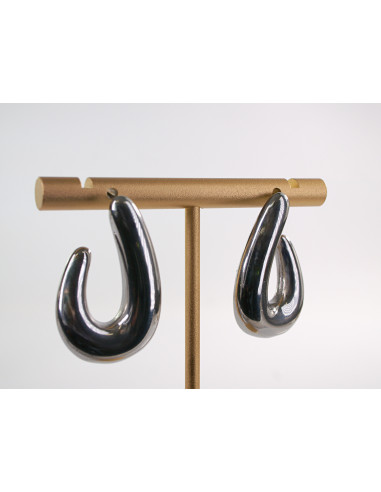 Kolczyki SREBRNE  ASYMETRYCZNE ZAWIJASY...