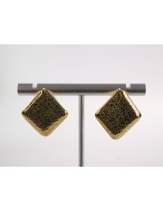 Kolczyki ZŁOTE SZCZOTKOWANE ROMBY CHIRURGICZNA LOLITA... 2