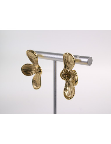 Kolczyki ZŁOTE ASYMETRYCZNE KWIATY CHIRURGICZNA...