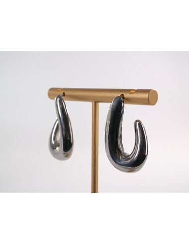 Kolczyki SREBRNE  ASYMETRYCZNE ZAWIJASY...