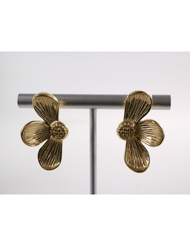 Kolczyki ZŁOTE ASYMETRYCZNE KWIATY CHIRURGICZNA...