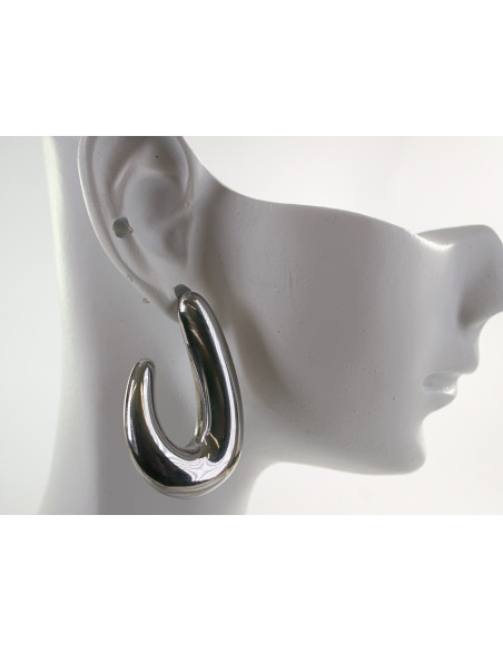 Kolczyki SREBRNE  ASYMETRYCZNE ZAWIJASY CHIRURGICZNA LOLITA AKCESORIA