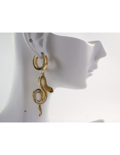 Kolczyki ZŁOTE DŁUGIE WĘŻE  CHIRURGICZNA LOLITA AKCESORIA 2