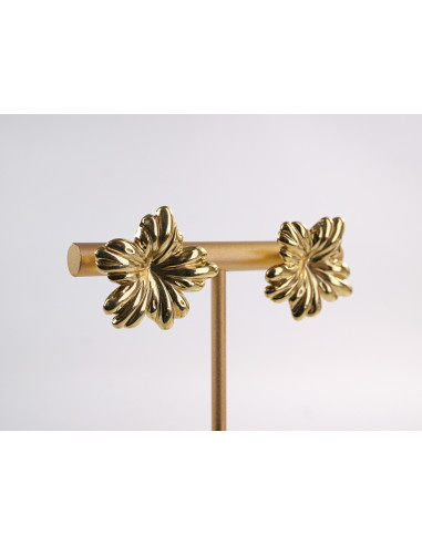 Kolczyki ZŁOTE KWIATY KWIATKI  CHIRURGICZNA...